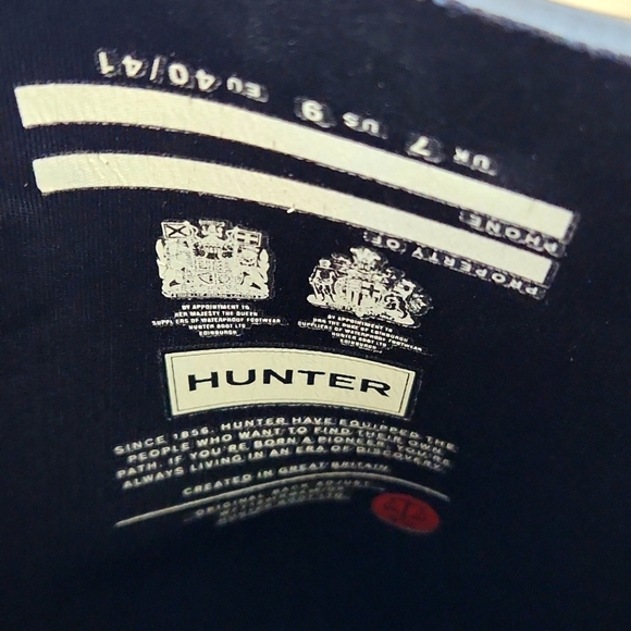 Hunter Original Back Adjust Black Rain Boot - Picture 6 of 7